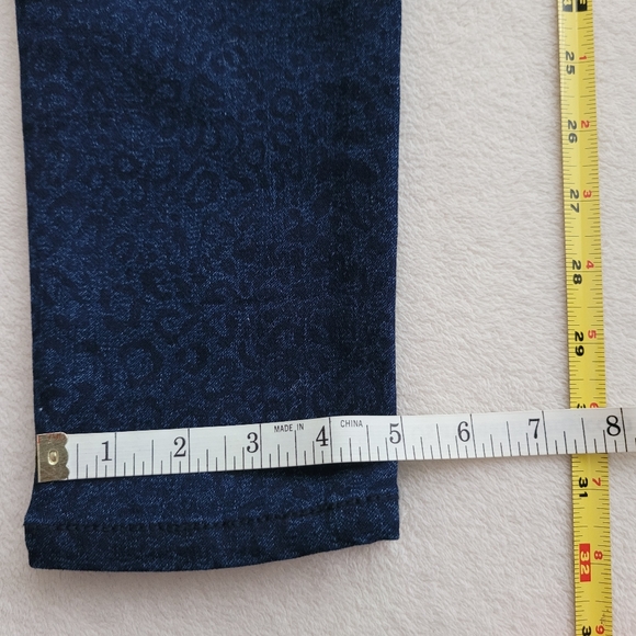 Jolt | NWOT Leopard Print Blue-on-Blue Women's Small Jeans - Picture 4 of 13